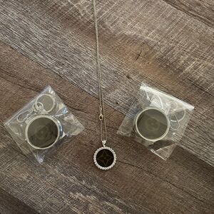 Upcycled LV Pendant Necklace with Keychains
